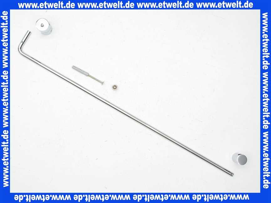 Stabilisator für Echtglas Duschabtrennung mit 8 mm Glasstärke zur Versteifung des Festteils Glas/Wand