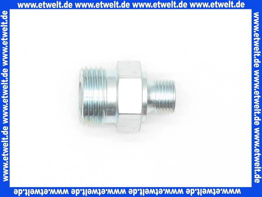 Doppeleinschraubnippel R 1/8 zyl. x R 3/8 zyl. mit Innenkonus