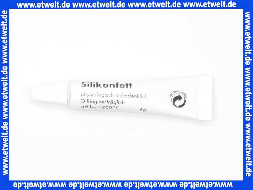 Silikonfett Diamant® Type 2, Tube 6 g, 40129, für Trinkwassserarmaturen gemäß der Leitlinie des Umweltbundesamtes, WRAS, NSF H1, O-Ring-verträglich (EPDM, NBR), Temperaturbereich -40 bis +200° C
