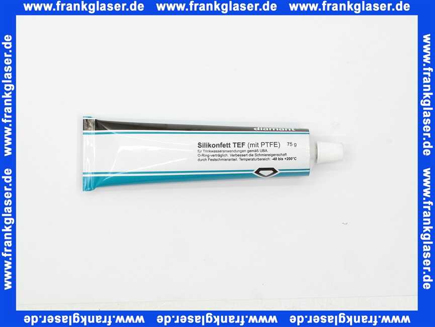 Silikonfett Diamant® TEF (mit PTFE), Tube 75 g, 40221, für Trinkwassseranwendungen gemäß der Leitlinie des Umweltbundesamtes, O-Ring-verträglich, Verbesserte Schmiereigenschaft durch Festschmieranteil, Temperaturbereich -40 bis +200° C
