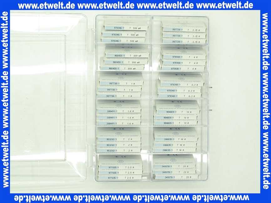 Feinsicherungssortiment träge Ausführung 6,3x32mm