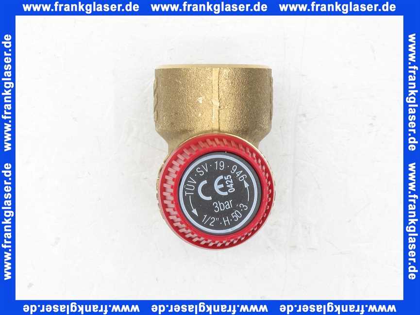 Membran-Sicherheitsventil Überdruckventil Anschluß Eintritt 1/2 , Austritt 3/4 3,0 bar