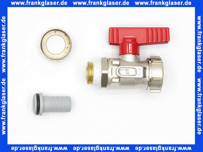 KFE-Kugelhahn 1/2 PN 16 Durchgang mit Schlauchverschraubung