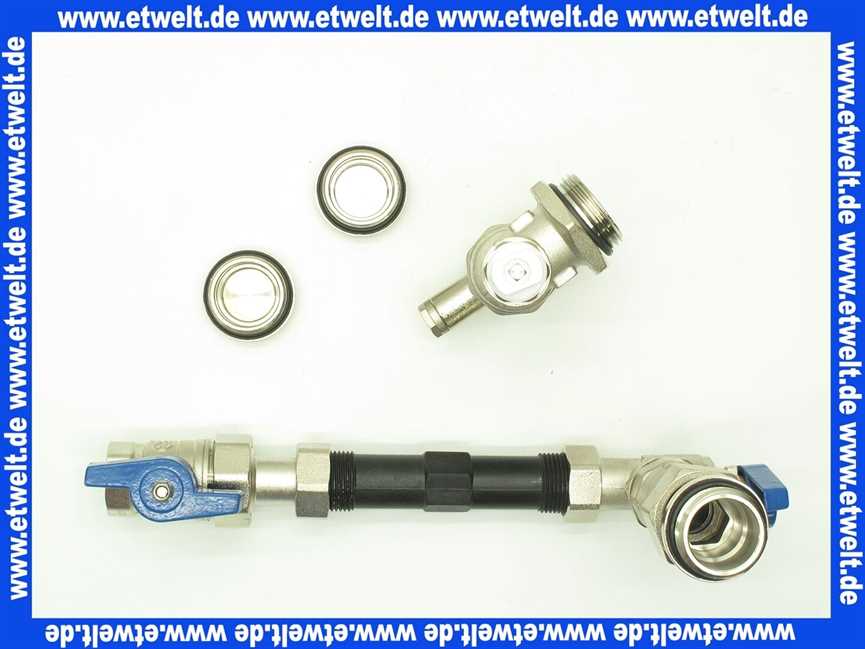 Anschlußgarnitur für Fußbodenverteiler mit WMZ V 3/4 vertikal
