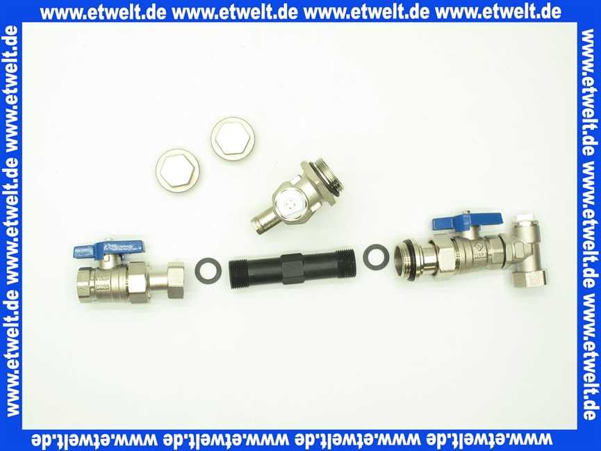 Anschlußgarnitur für Fußbodenverteiler mit WMZ V 3/4 vertikal