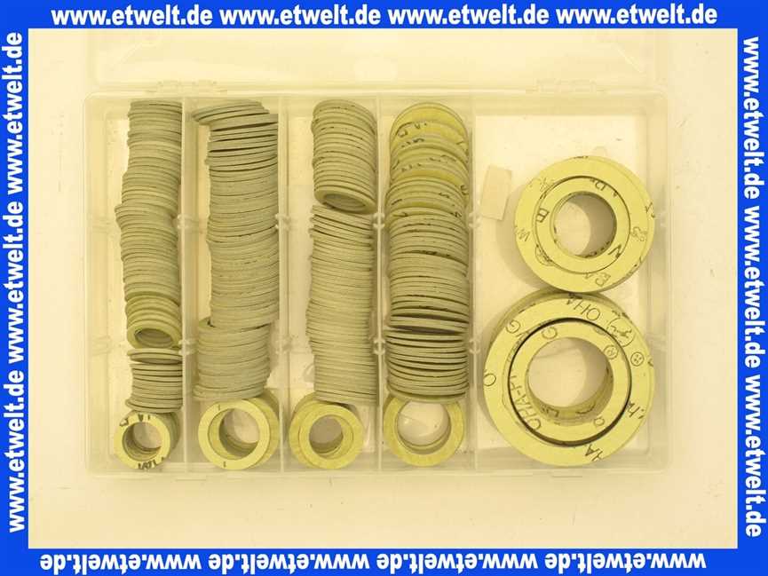 Verschraubungsdichtungen Sortiment 380 Stück