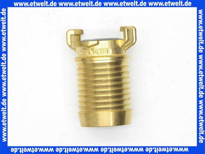 GEKA plus Schlauchstück 1 1/2 Zoll 38mm Schlauchstutzen Messing
