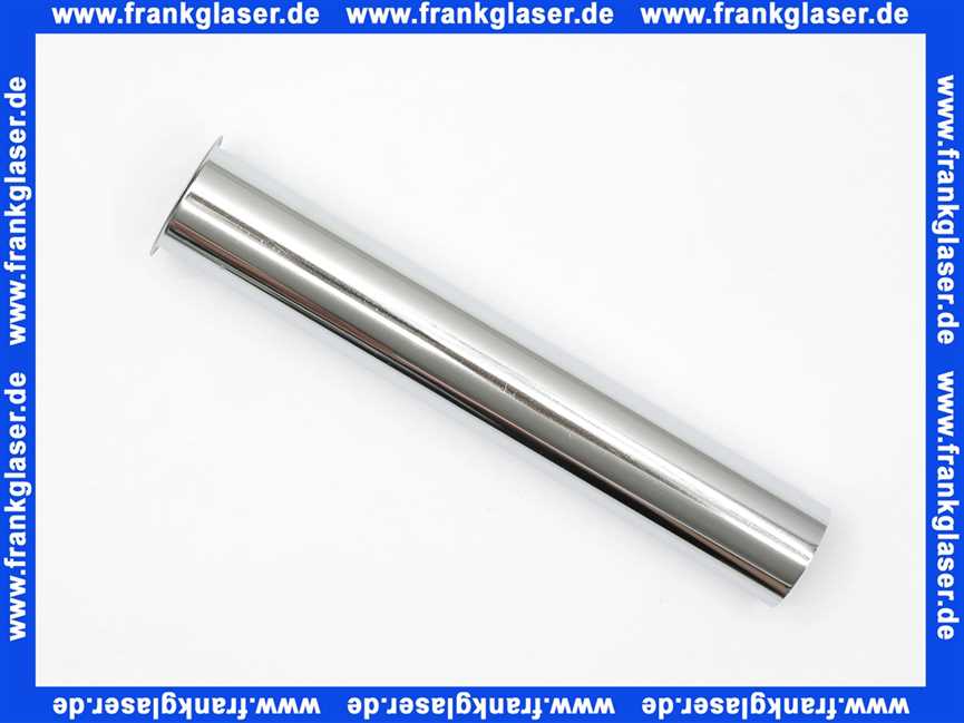 Gerades Rohr 32 durchm. mit Bord 11/4 x 200mm für Waschtisch und Bidetsifon messing verchromt