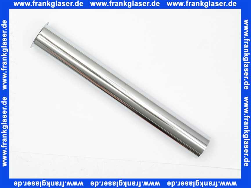 Gerades Rohr 32 durchm. mit Bord 11/4 x 250mm für Waschtisch und Bidetsifon messing verchromt