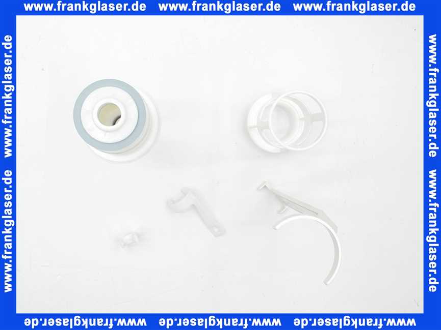 Ablaufventil-Set mit Inhalt: Füllventilhalter, Niederhalter, Ablaufventil, Ablaufkorb