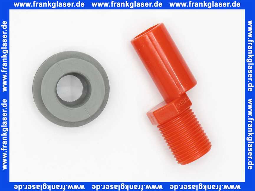 Urinal-Zulauf Garnitur 1/2 mit Dichtung und Versprung 10mm zum Ausgleich von Montagetolleranzen