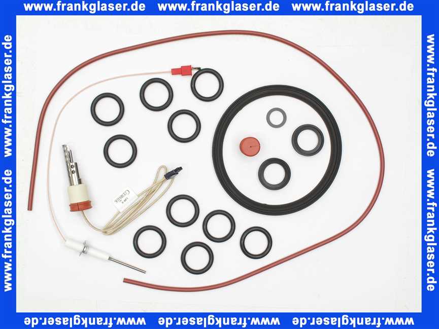 Wartungsset Wartungssatz für Buderus GB152 16-24 KW für die jährliche Wartung komplett mit Glühzünder, Ionisationselektrode und Dichtungen