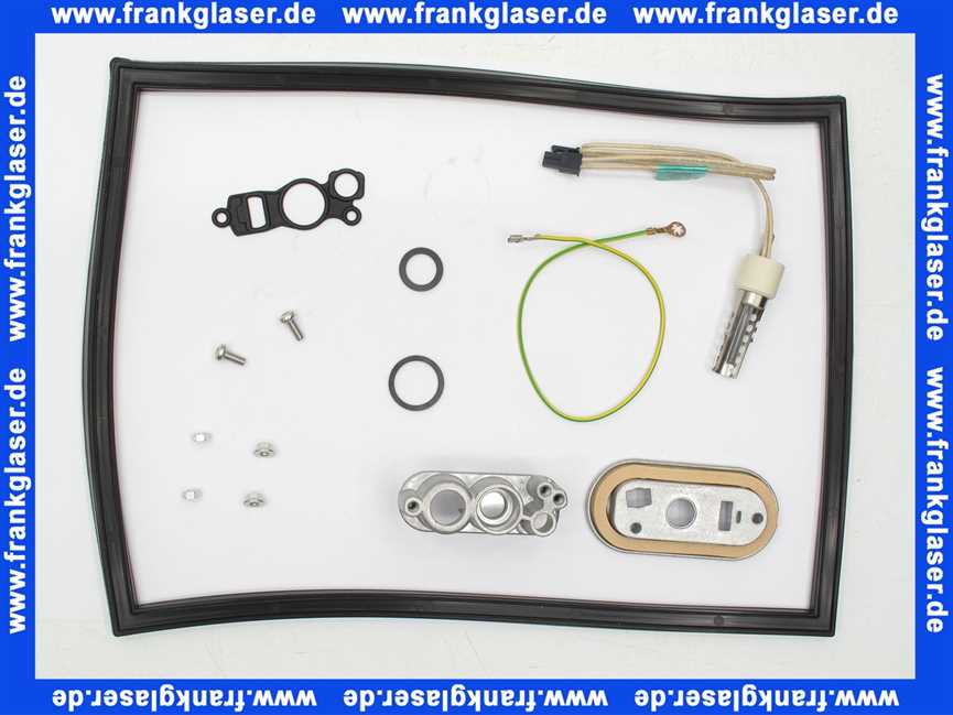 Wartungsset Wartungssatz für Buderus GB162 50-100 KW für die jährliche Wartung komplett mit Glühzünder, Ionisationselektrode und Brennerdichtung