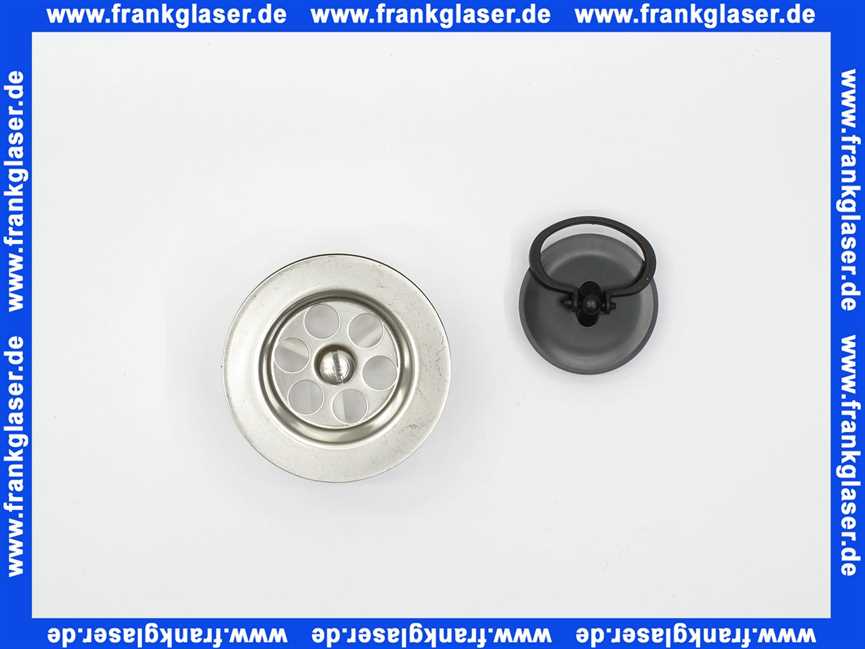 Spülenventil Stopfenventil 1 1/2 Zoll PP weiß mit Schlüsselringstopfen 100849