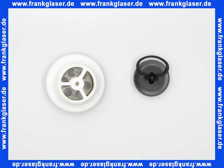 Spülenventil Stopfenventil 1 1/2 Zoll PP weiß mit Schlüsselringstopfen 100849