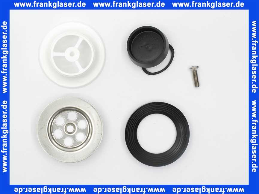 Spülenventil Stopfenventil 1 1/2 Zoll PP weiß mit Schlüsselringstopfen 100849