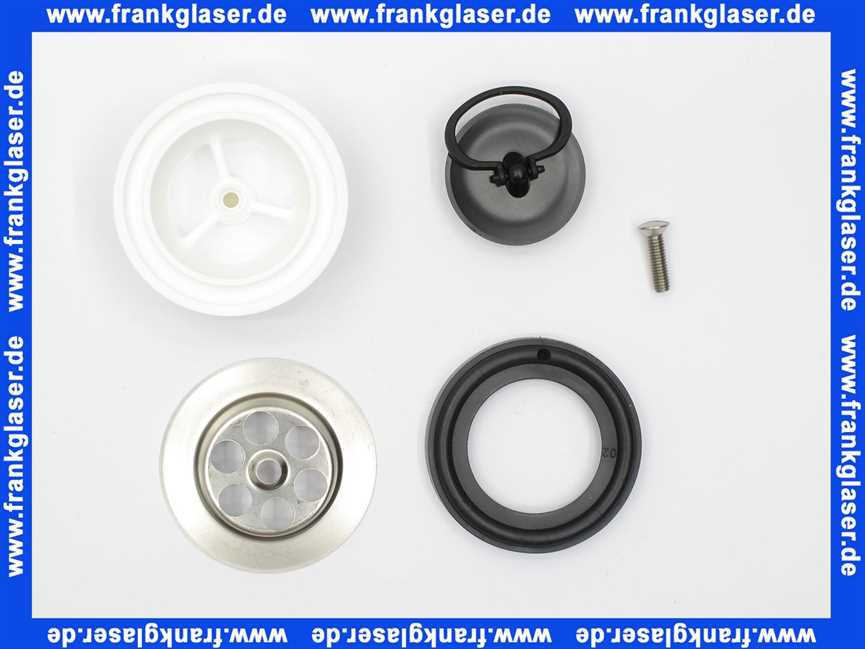 Spülenventil Stopfenventil 1 1/2 Zoll PP weiß mit Schlüsselringstopfen 100849