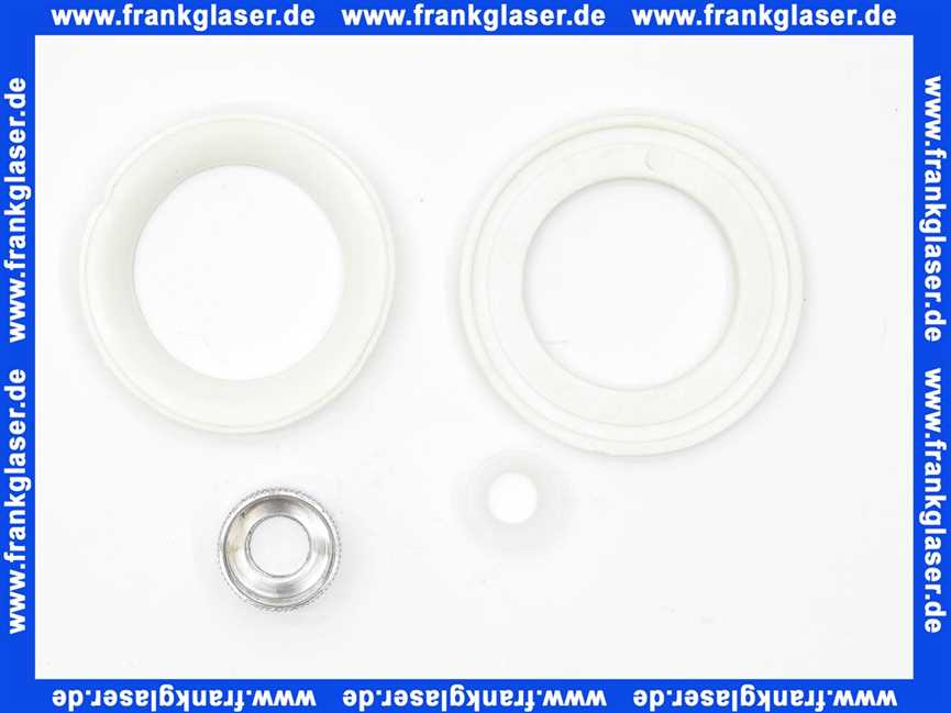 Dichtungsset 4-teilig Ersatzteilset mit Rändelmutter MS verchromt zu Excenter Ablaufgarnitur für Waschtisch oder Bidet Armaturen 103994