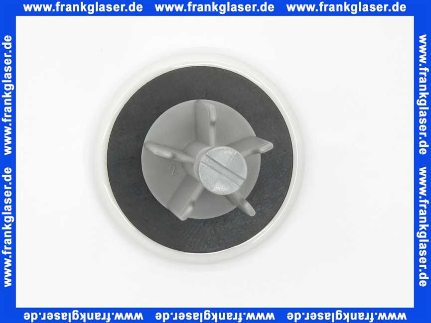 Excenterstopfen Universal 11/4 Zoll Platte mit 65mm Durchmesser Keramik alpinweiß 107878