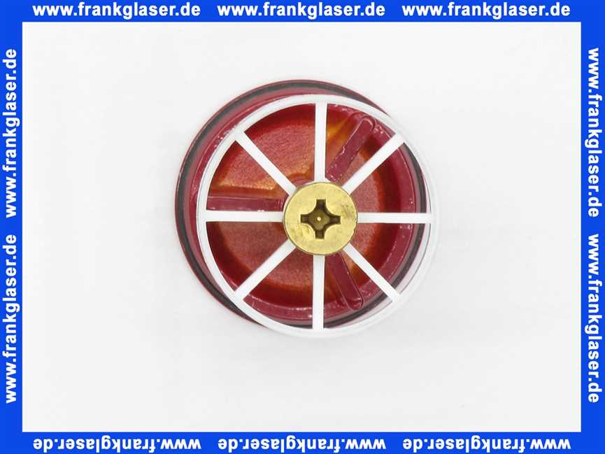 Excenterstopfen MS 1 1/4 Standard 40mm Messing rot RAL3003 108104