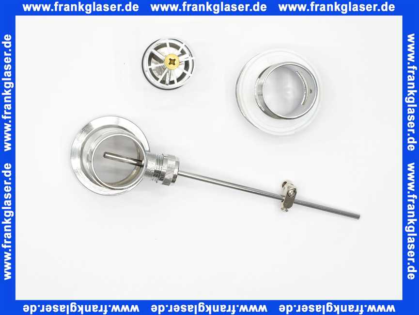 Excentergarnitur 1 1/4 x Dm 63 mm Messing verchromt Metallstopfen