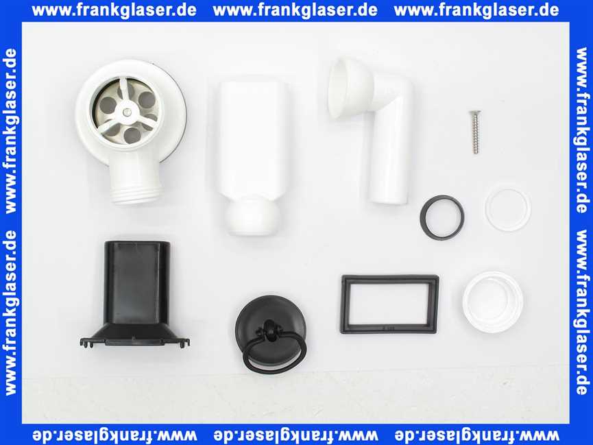 Ab- und Überlaufgarnitur 1 1/2 x 70 mm PP weiß Rohr starr Einlauf waagerecht 111234