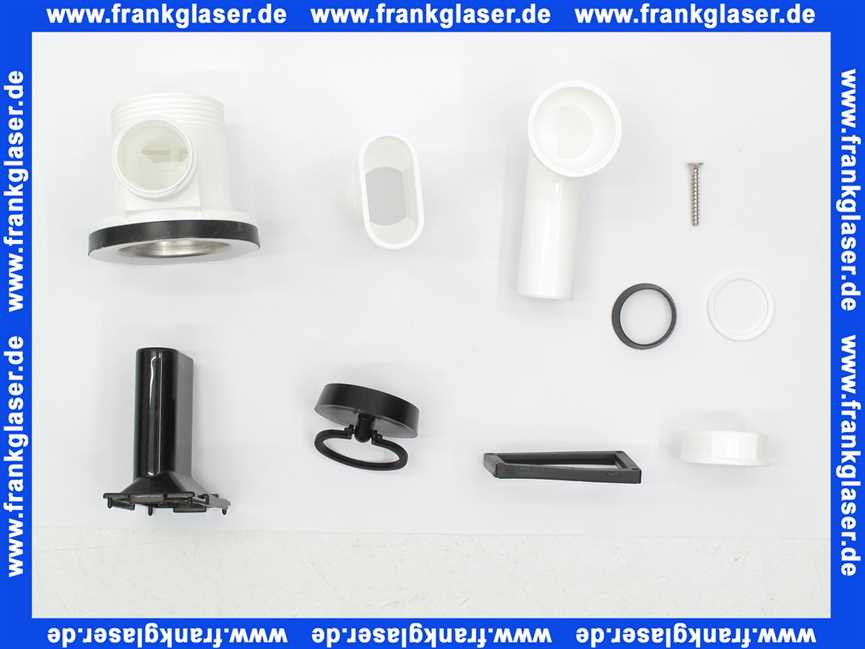 Ab- und Überlaufgarnitur 1 1/2 x 70 mm PP weiß Rohr starr Einlauf waagerecht 111234