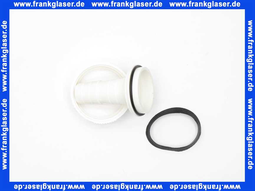 Schlauchanschlussset Gerade PP weiß IG 1 1/2 Zoll Überwurf 19-22 mm Stutzen 111708