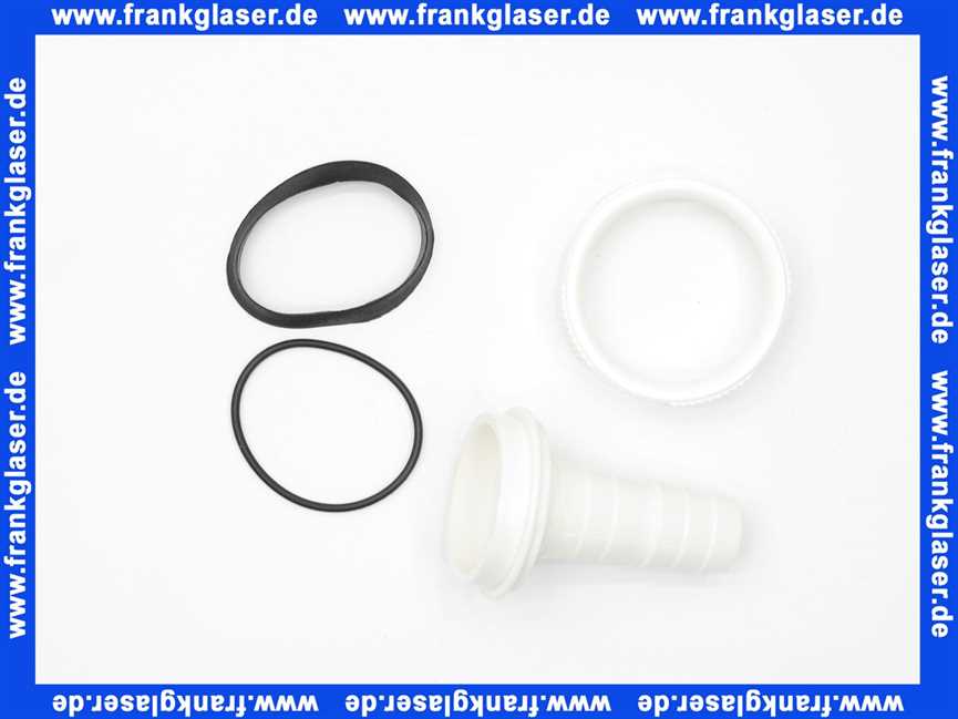 Schlauchanschlussset Gerade PP weiß IG 1 1/2 Zoll Überwurf 19-22 mm Stutzen 111708