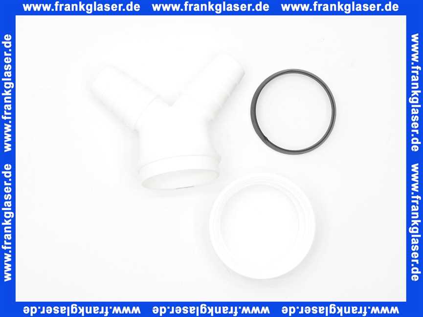 Schlauchanschlussset 45 Grad PP weiß IG 1 1/2 Zoll Überwurf 2x 19-22 mm Stutzen Doppelanschluss 111715