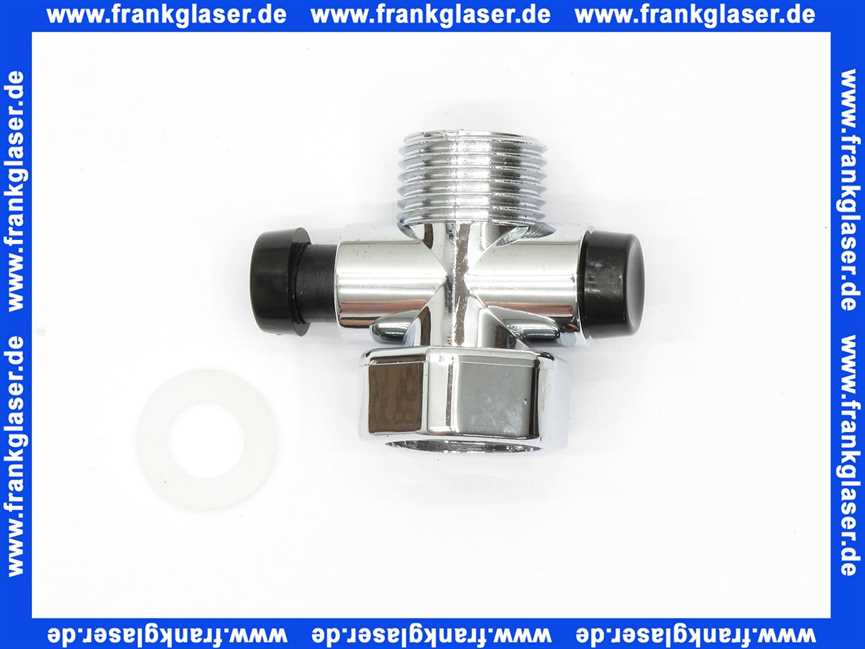 Duschstop 1/2 Kunststoff verchromt zum Anschluss zwischen Brause und Schlauch