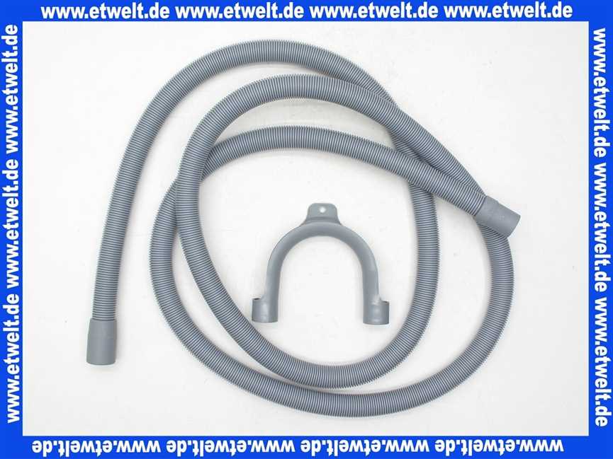 ASW 126429 Waschmaschinenablaufschläuche grau 2,00 Meter