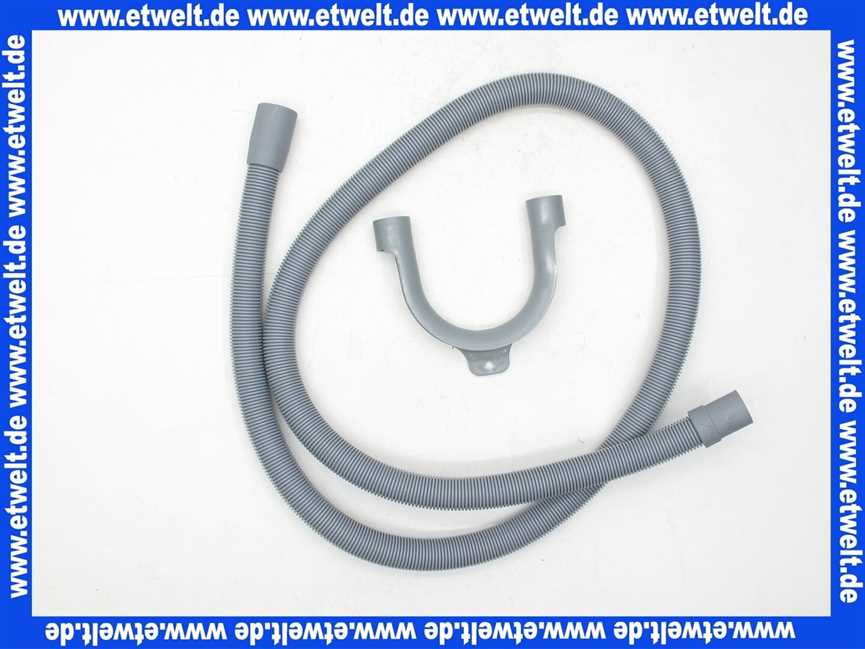 ASW 126520 Waschmaschinenablaufschläuche grau 1,2 Meter