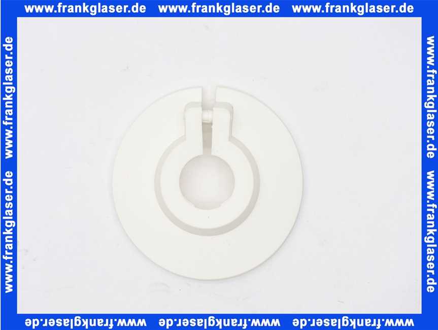 Scharnierrosetten PE weiß 161501