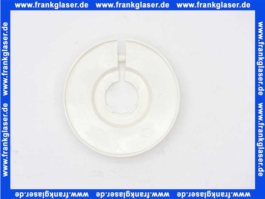 Scharnierrosetten PE weiß 161501