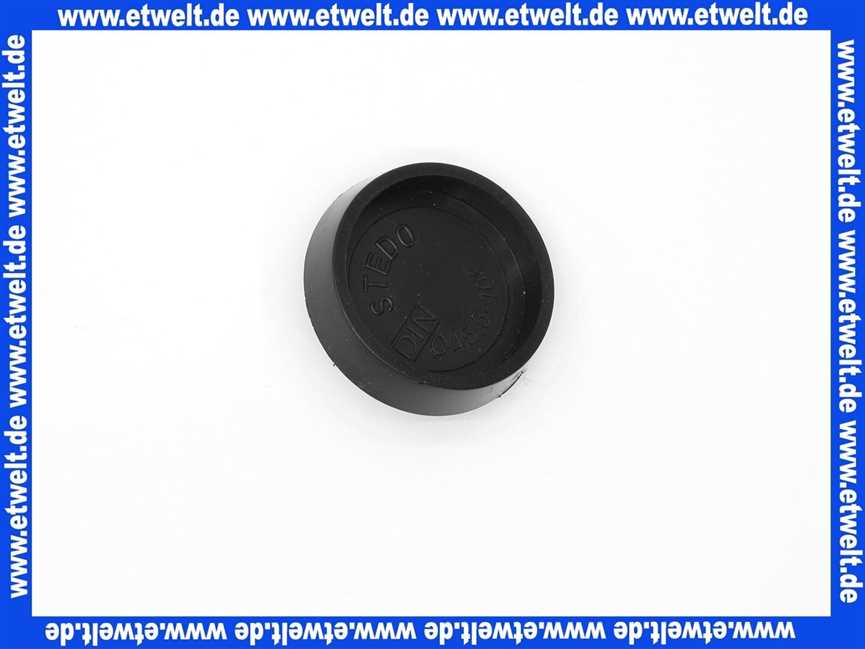 ASW 800112 Stedo® Ventil-Stopfen PVC schwarz 45,5 mm