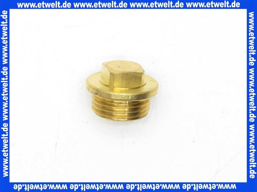 Stopfen Vierkant Messing roh 3/8 803038