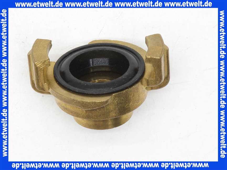 Schlauchkupplung Gewindestück G3/8 Zoll Innengewinde mit Flachdichtung Messing schwarze NBR Formdichtung Schnellkupplung Klauenkupplung