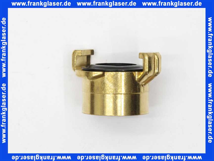 Schlauchkupplung Gewindestück G1 Zoll Innengewinde mit Flachdichtung Messing schwarze NBR Formdichtung Schnellkupplung Klauenkupplung