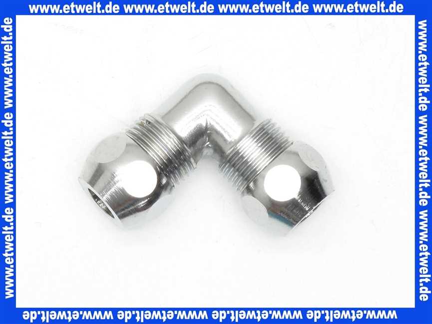 Winkel-Doppelverschraubung 3/8 - 8 mm MS vc 52480