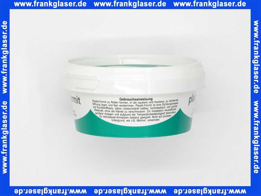 Dichtmasse Kitt Dichtung Plastik Fermit Dose 250 Gramm weiß, Temperaturbeständig