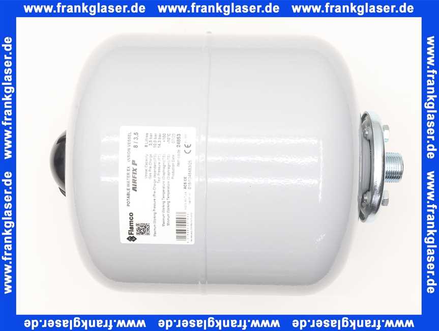 Flamco Ausdehnungsgefäß Airfix P 8 L/3,5 bar (10 bar) Butyl Brauchwasser 24853