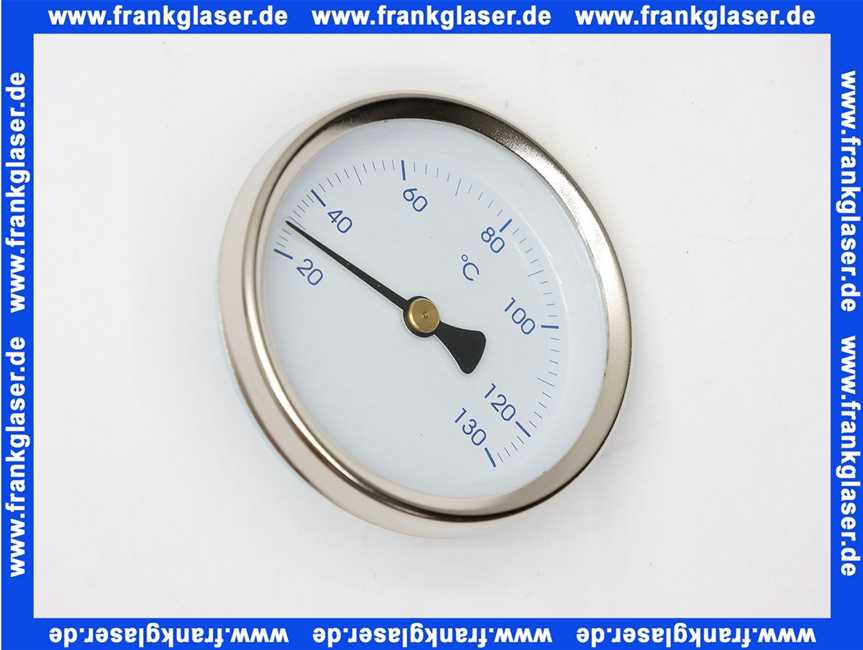Flamco Thermometer zentrischBlau -Neutral- D=63mm, 20-130 Grad C ME-58071.080