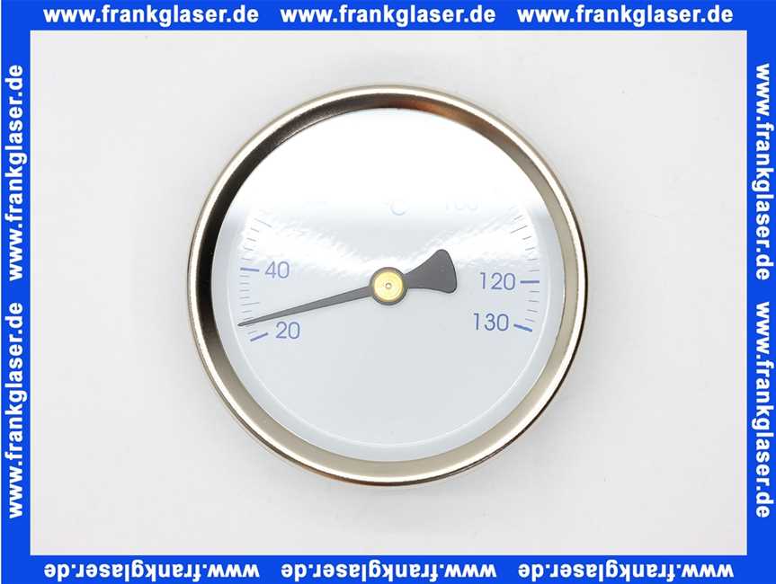 Flamco Thermometer zentrischBlau -Neutral- D=63mm, 20-130 Grad C ME-58071.080