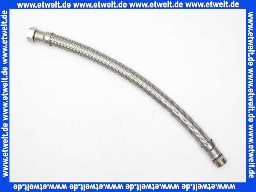 Verbindungsschlauch 300 mm Überwurf 1/2 Zoll x 1/2 Zoll AG flexibler Anschlußschlauch für Trinkwasser geprüft nach DVGW W270 und W 543 Flexschlauch