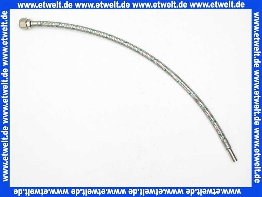 Verbindungsschlauch 500 mm Quetsche 3/8 Zoll-10 mm Rohrstutzen 10 mm flexibler Anschlußschlauch für Trinkwasser geprüft nach DVGW W270 und W 543 Flexschlauch