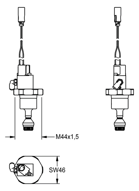 KWC Auqarotter Oberteil für Magnet-Druckspüler DN20 mit Magnetaufsatz und Anschlussadapter 24 VDC 2000104418