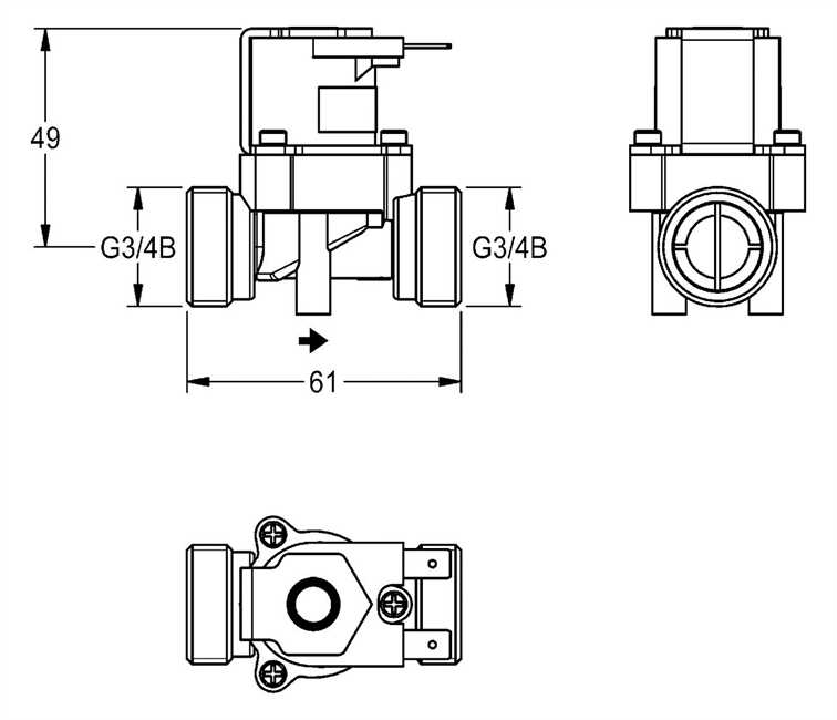 KWC Aquarotter Magnetventil, A3000open, G3/4B, 24 VDC, 2000104454