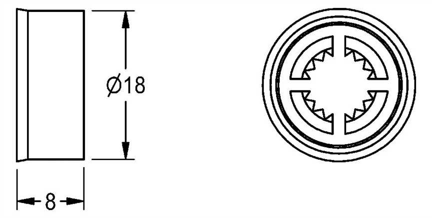 KWC Aquarotter Durchflussmengenregler, 9l, für Duschkopf und Duschpaneel F5 2000104782