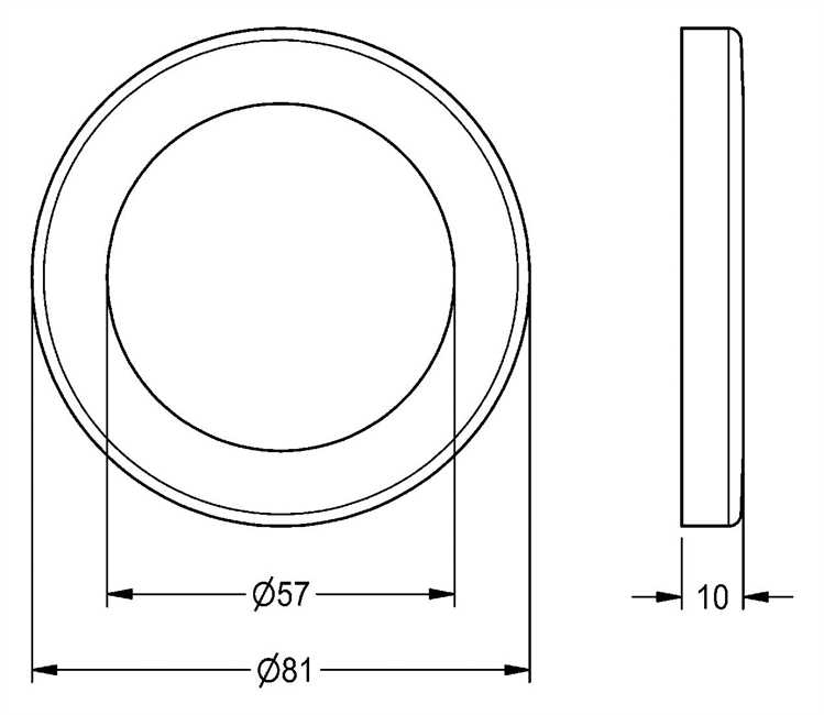 KWC Aquarotter Schubrosette mit O-Ring, verchromt, AQUAMIX, 2000104809